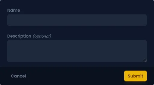 Création dossier modal-folder