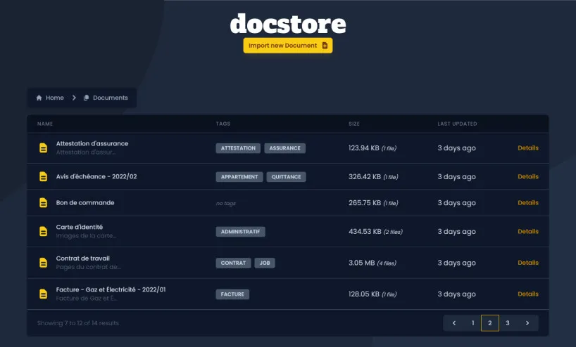 Documents page-documents