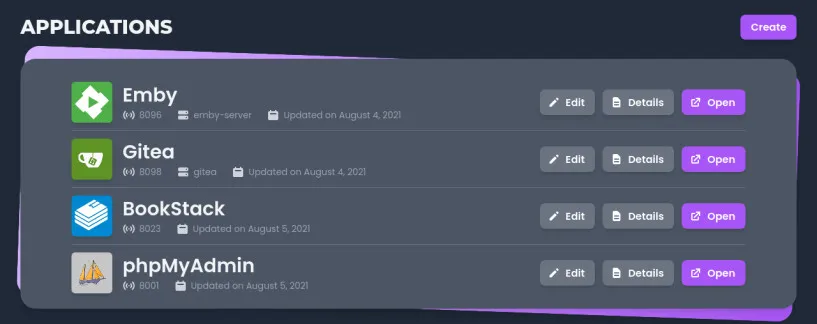 Applications servermonitoring-applications-index